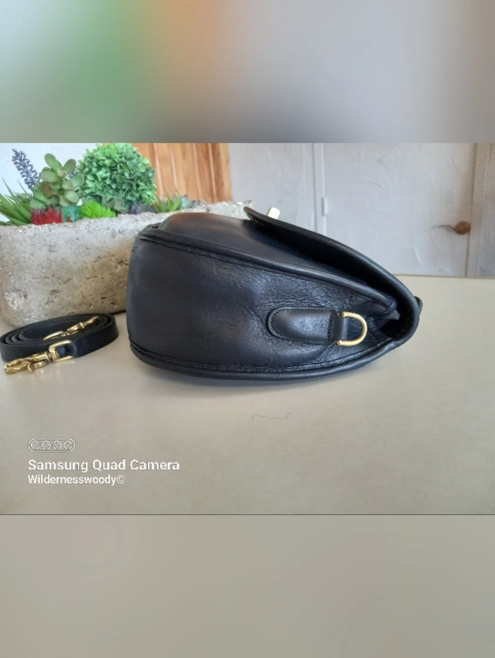 Coach Large Plaza bag/"The Bistro Bag" Navy Blue, Late 1980's-early 1990's - Picture 9 of 16